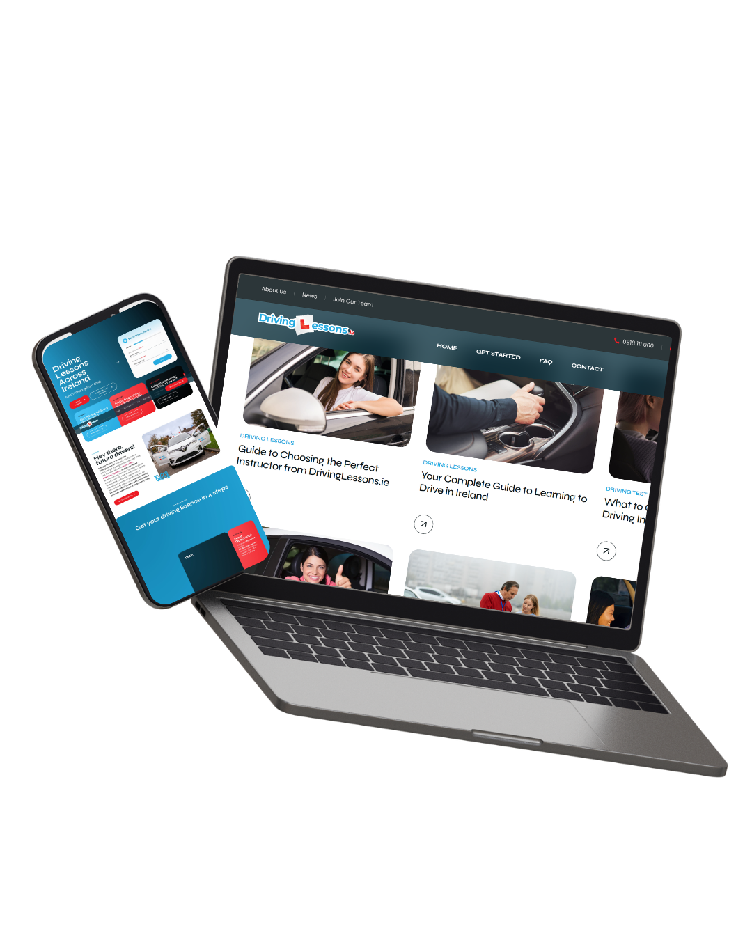 DrivingLessons.ie website user experience